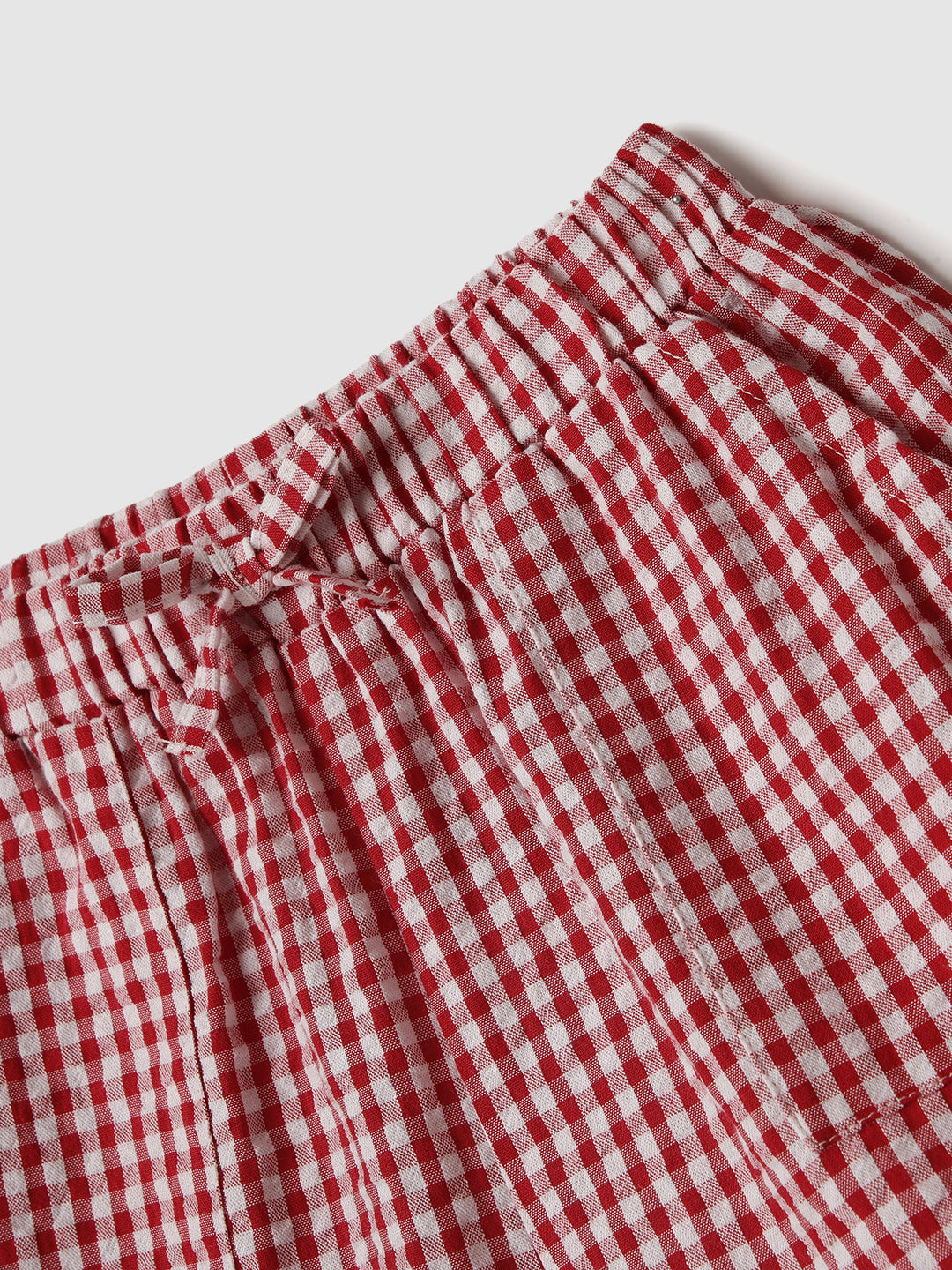 Nautinati Pink & White Graphic Printed T-shirts and Chequered Shorts for Infant Girls