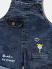Nautinati Striped Yellow T-shirt and Blue Denim Dungaree Set for Boys