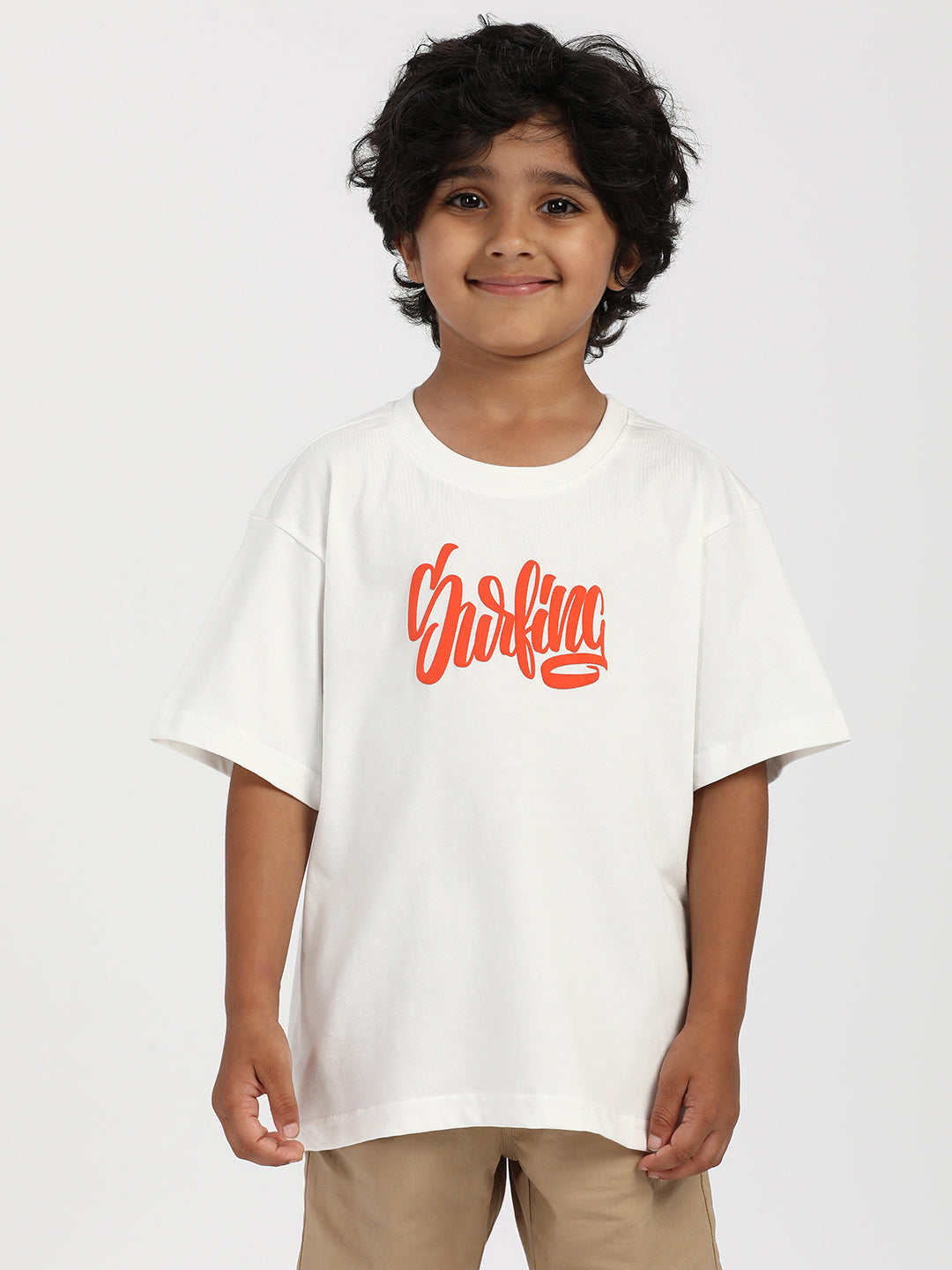 Nautinati Boys' Cotton Surfing Print T-shirt