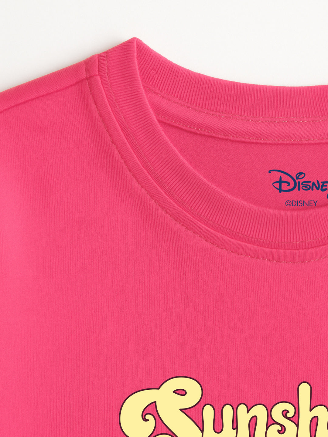 Nautinati Pack of 2 Pink and Orange Minnie Mouse Print T-shirts for Girls