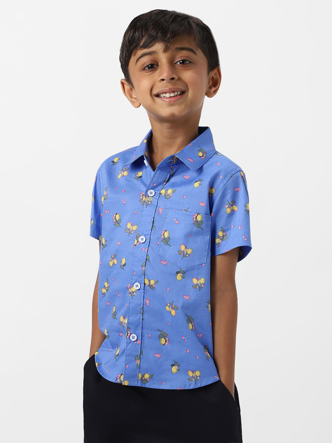 Nautinati Boys' Combo Set of Shirt and Cargo Pants