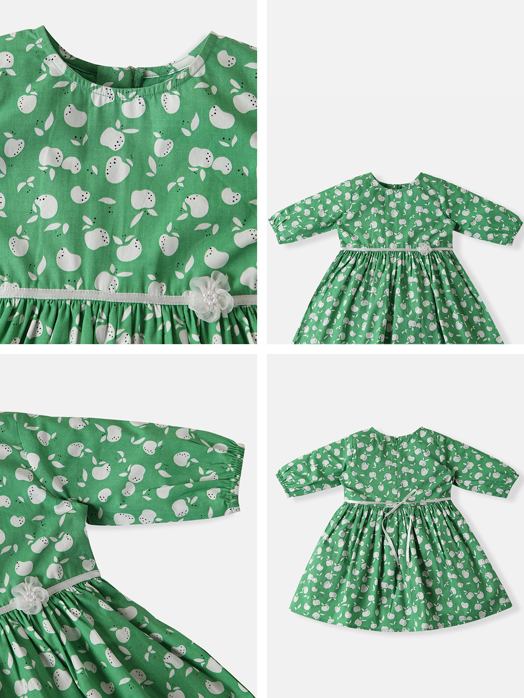 Nautinati Girls Soft Cotton Fruit Print Frock