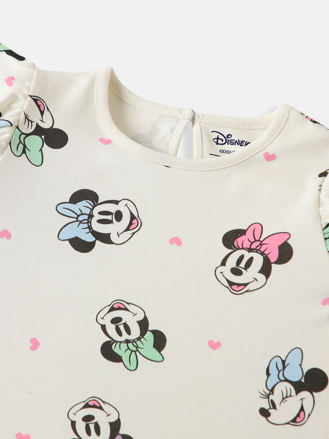 Nautinati Girls Cotton Disney Printed T-shirt and Trackpant Co-ord Set