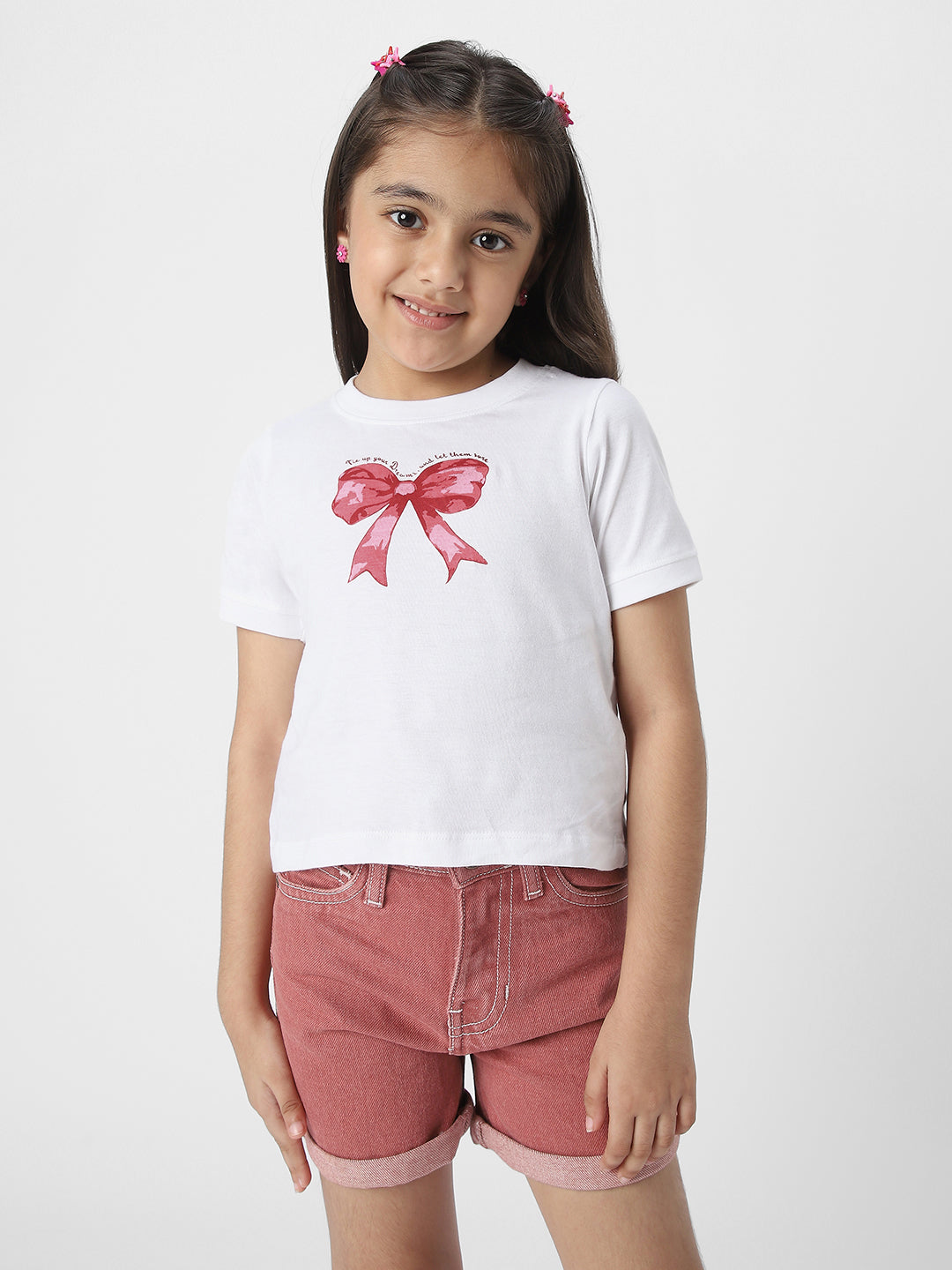Nautinati Girls' Cotton Combo Set of Top and Shorts