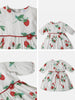 Nautinati Girls Soft Rayon Cotton Strawberry Print Frock