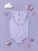 Girls Cotton Romper | Sleeveless Romper for 0-2 Years | Floral Embroidery