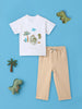 Nautinati Boys Dinosaur Print T-shirt with Shorts | Tee and Shorts Set for 0-2 Years | Infants Clothing Set