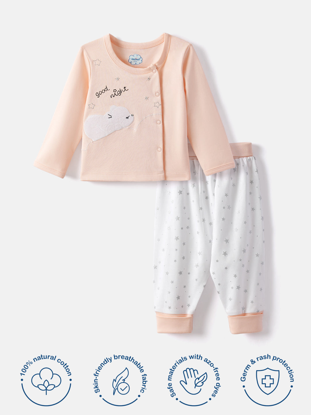 Nautinati Soft Cotton Clothing Set for Infants Newborn Baby Boys & Girls With Snap Buttons