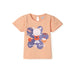 Nautinati Girls' Cotton Graphic Foil Printed Cap Sleeves T-shirt