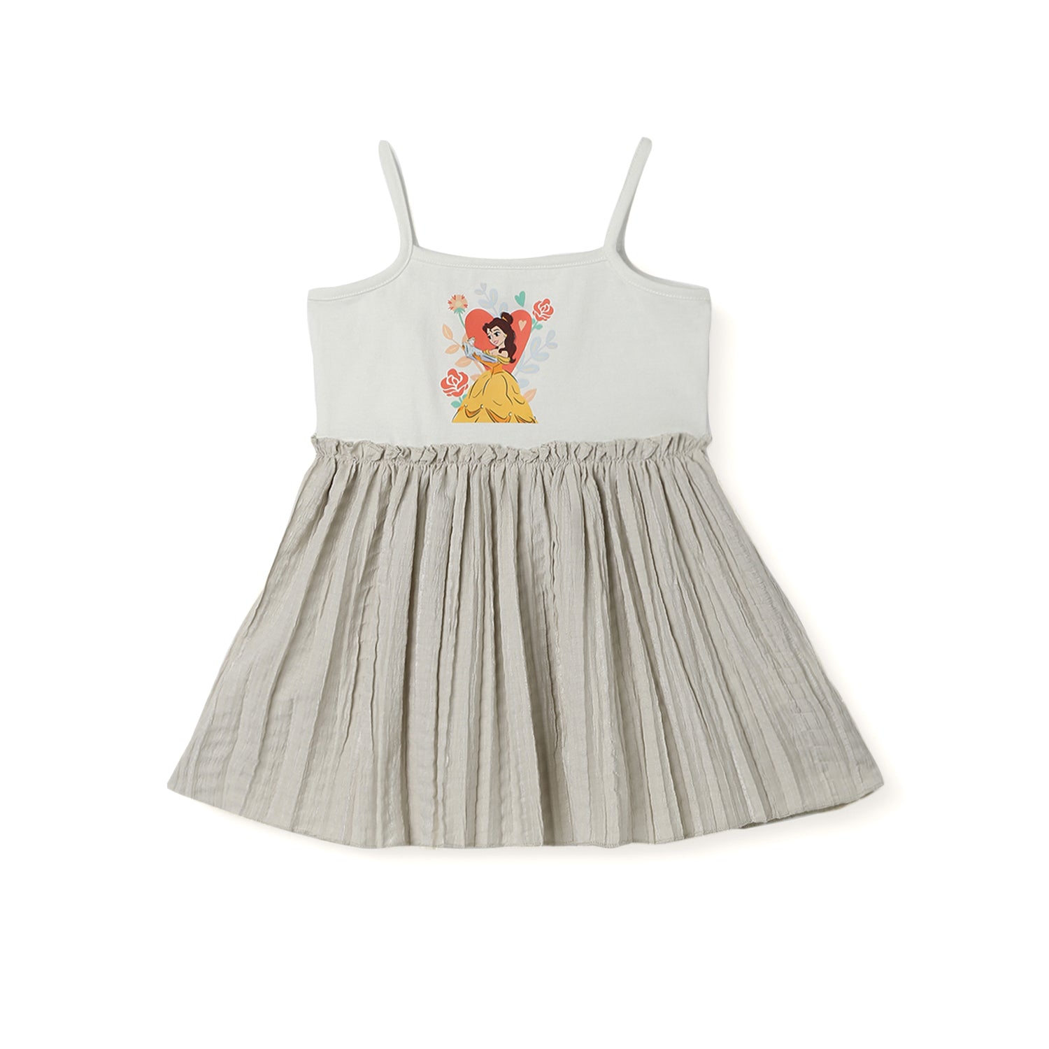 Nautinati Girls' Poplin Mickey Mouse Embroidered Badge Dress