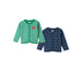 Nautinati Infant Boys Pack of 2 Cotton Printed & Striped Camisoles