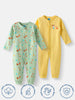 Nautinati Infant's Premium Cotton Graphic Printed Pack of 2 Sleepsuits