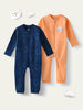 Nautinati Infant's  Premium Cotton Graphic Printed Pack of 2 Sleepsuits