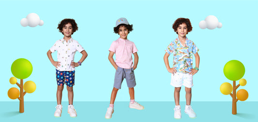 Nautinati Boys' 100% Cotton Woven Chequered Shirt
