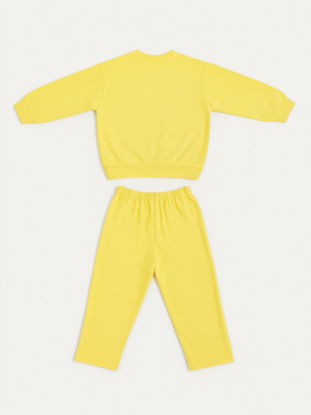 Nautinati Yellow Minnie Mouse Print Sweatshirt Set for Girls
