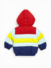 Nautinati Striped Multicolour Hooded Puffer Jacket for Boys
