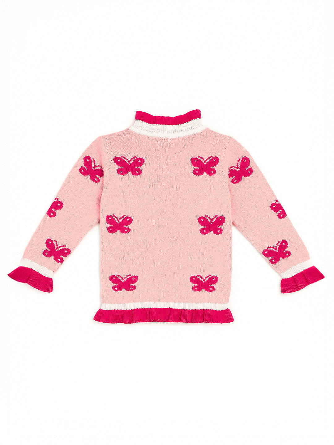 Nautinati Butterfly Print Sweater for Girls