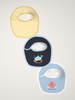 Nautinati Infants' Cotton Pack of 3 Ocean Print Bib