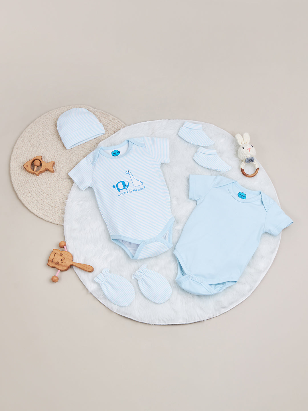 Nautinati Newborn Baby Clothing Gift Set of 5 Items, 0-6 months