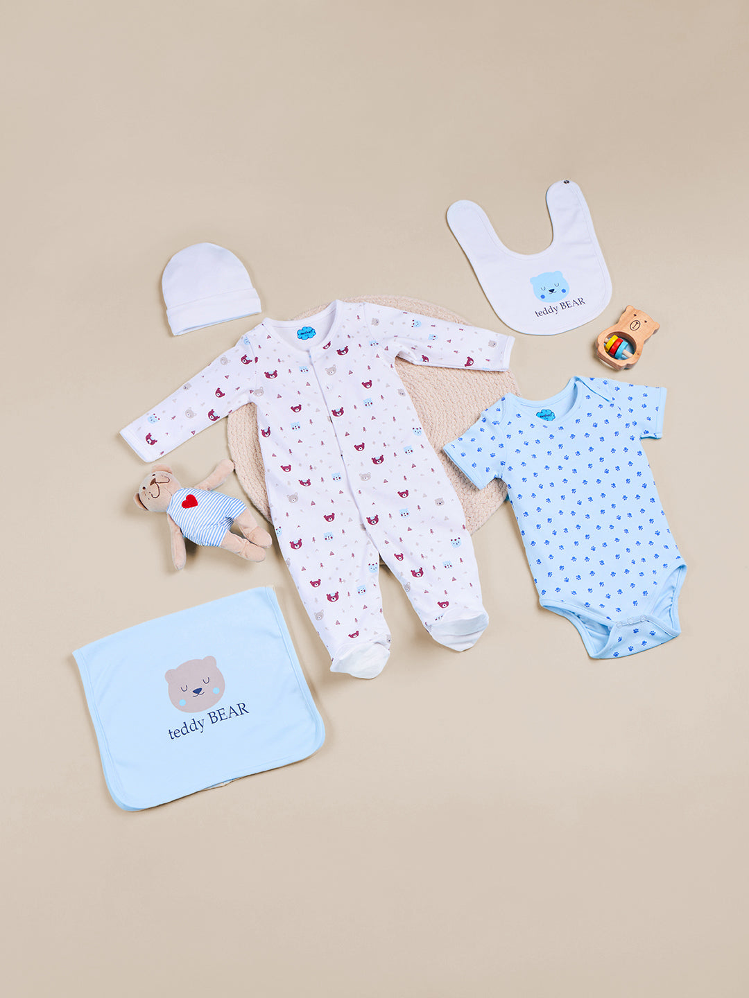 Nautinati Newborn Baby Clothing Gift Set of 5 Items, 0-6 months