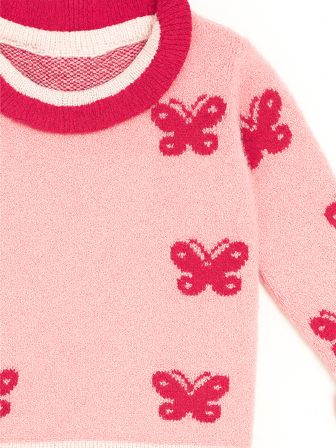 Nautinati Butterfly Print Sweater for Girls