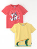 Nautinati Boys' Pack of 2 Cotton Beach Graphic Printed T-shirts