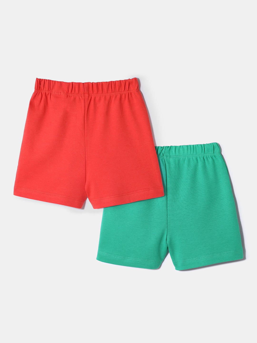 Nautinati Boys' 100% Cotton Shorts | Pigment Print | Pack of 2 | Age 0 - 2 Years