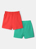 Nautinati Boys' 100% Cotton Shorts | Pigment Print | Pack of 2 | Age 0 - 2 Years