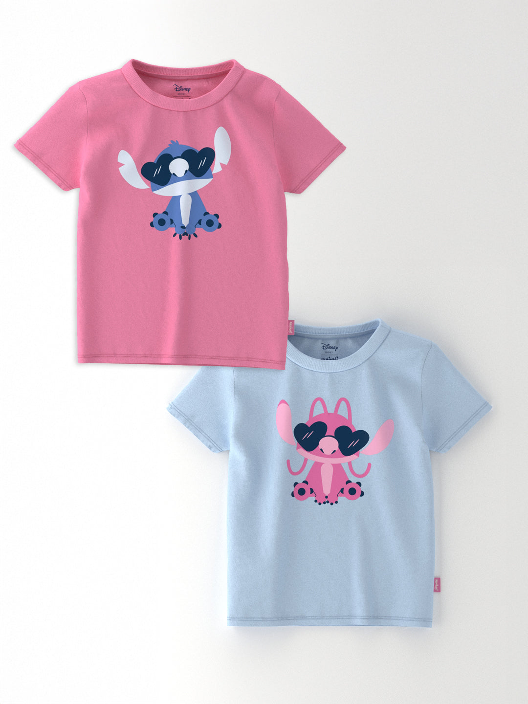 Nautinati Girls Printed Cotton T-shirts | Aged 2 - 10 Years | Pack of 2 Tees