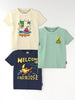 Nautinati Boys' Cotton Pack of 3 Graphic Print T-shirt