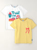 Nautinati Girls' Pack of 2 Cotton Candy Graphic Printed T-shirts