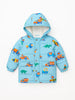 Nautinati Sky Blue Hooded All-over Printed Puffer Jacket for Boys