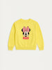 Nautinati Yellow Minnie Mouse Print Sweatshirt Set for Girls
