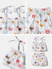 Nautinati Girls' Poplin Cotton Printed Top and Shorts Set |  Age 0 - 2 Years