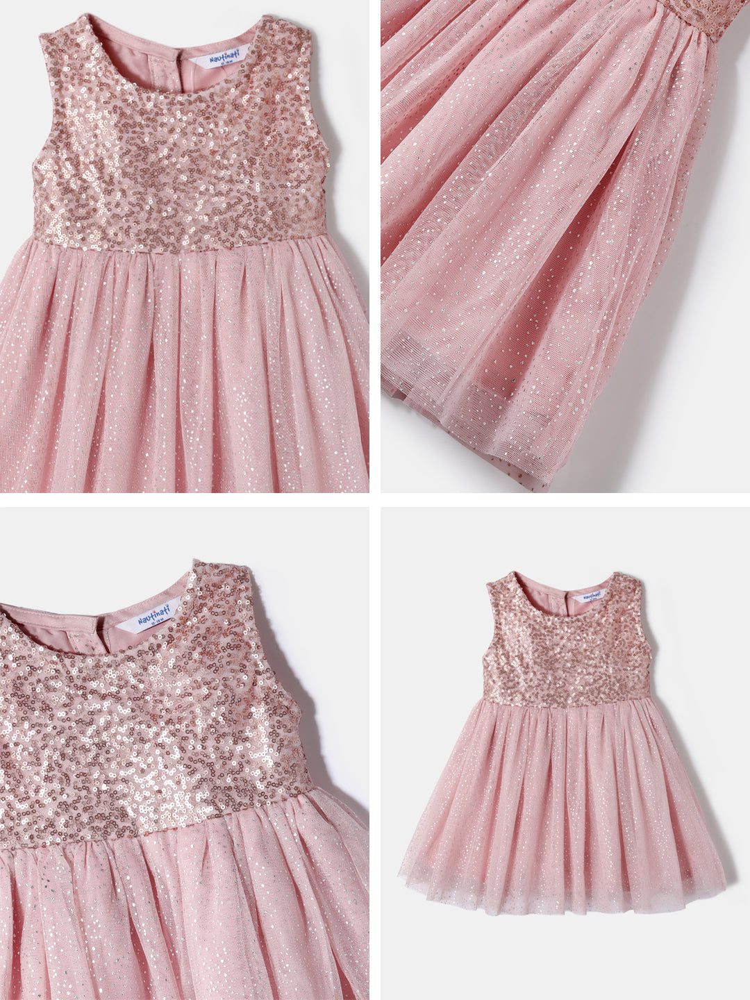 Nautinati Girls' Sequin Party Dress | Age 0 - 2 Years