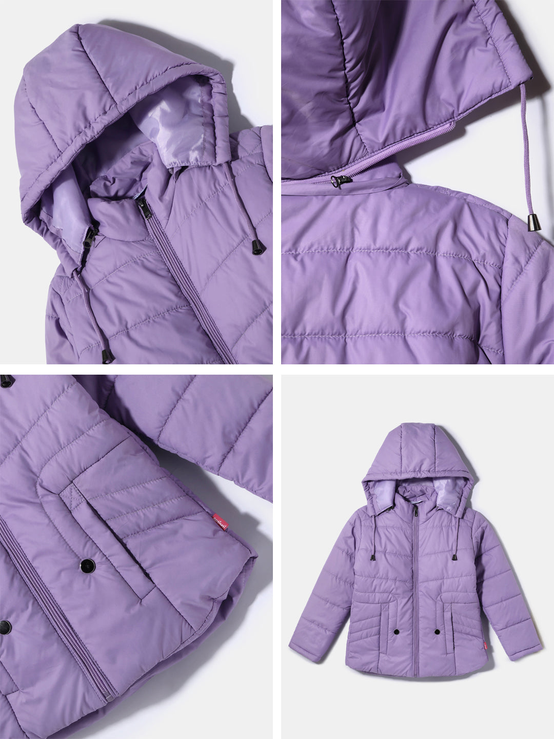 Nautinati Girls' Puffer Jacket | Hooded Design| Age 2 - 10 Years