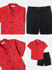Nautinati Boys' Poplin Cotton Printed Shirt and Shorts Set | Age 2 - 10 Years