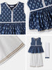 Nautinati Blue & White Festive Ethnic Set For Girls – Cotton Comfort & Style