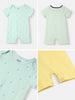 Nautinati Infants' Cotton Pack of 3 Ocean Print Romper