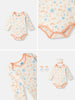 Nautinati Infants' Cotton Printed Romper Set with Mittens and Cap