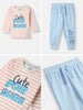 Nautinati Infant Boys Cotton Striped and Graphic Print T-shirt and Joggers Set