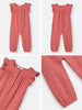 Nautinati Girls Ruffle Sleeve Sleepsuit |Textured Cotton| Age 3 - 24 Months