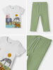 Nautinati Boys Animal Print T-shirt with Shorts | Tee and Shorts Set for 0-2 Years | Infants Clothing Set