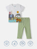 Nautinati Boys Animal Print T-shirt with Shorts | Tee and Shorts Set for 0-2 Years | Infants Clothing Set