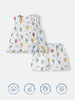 Nautinati Girls' Cotton Balloon Print Sleeveless Top and Shorts Coord Set