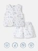 Nautinati Infant Boys' Patterened Muslin Cotton Clothing Set of Top and Pants