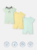 Nautinati Infants' Cotton Pack of 3 Ocean Print Romper