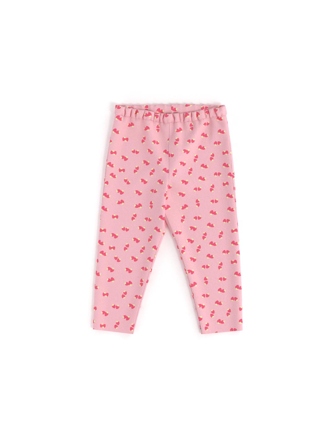 Nautinati's Girls' Cotton All-over Strawberry Print Leggings