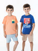 Nautinati Boys' Pack of 2 Cotton Beach Graphic Printed T-shirts