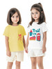 Nautinati Girls' Pack of 2 Cotton Candy Graphic Printed T-shirts